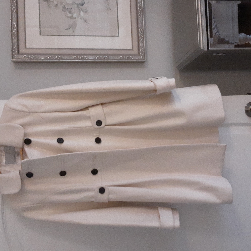 Winter white wool coat